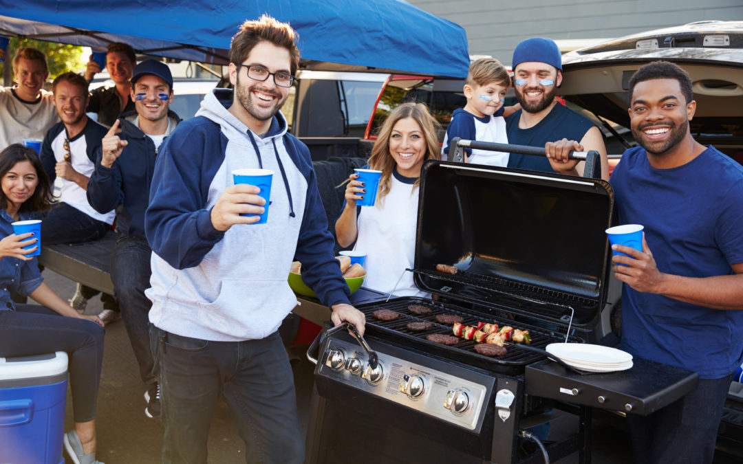 Group of students tailgating - rent lawn games in Raleigh NC